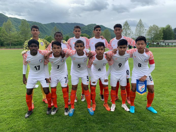 The India U-15 men’s team rounded off their MU-15 Tournament with a thrilling 2-2 draw against Slovenia in Palmanova on Tuesday, April 30.