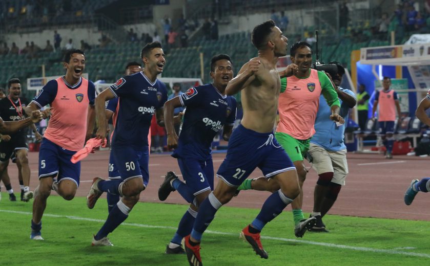 Chennaiyin FC registered their first win of the Hero Indian Super League season six in dramatic fashion after edging past Hyderabad FC 2-1 in injury time