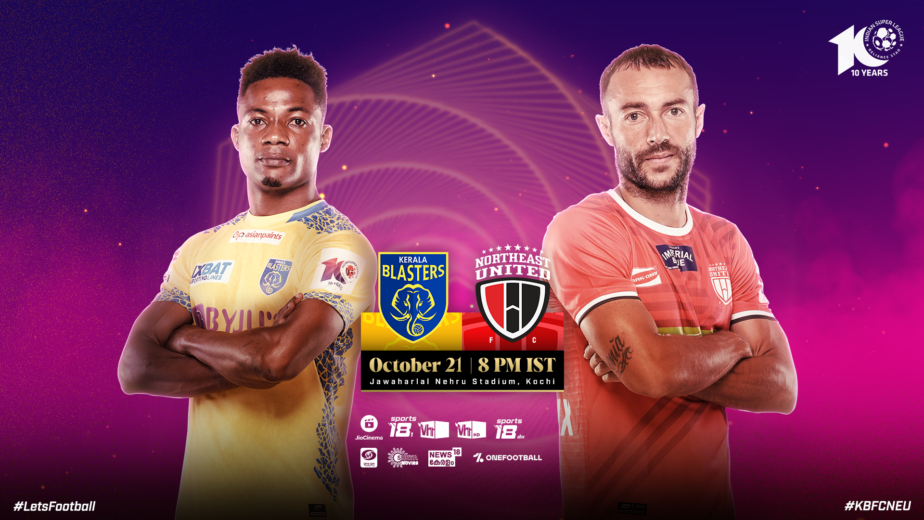 Kerala Blasters FC will host NorthEast United FC at the Jawaharlal Nehru Stadium in Kochi to cap off the doubleheader on October 21, Saturday.