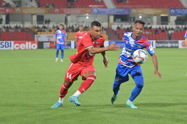 NorthEast United FC began their Durand Cup title defence with an emphatic 3-1 win over Malaysian Armed Forces FT courtesy Ajaraie hat-trick