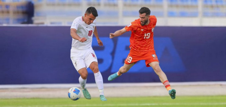 Action from India vs Iran match