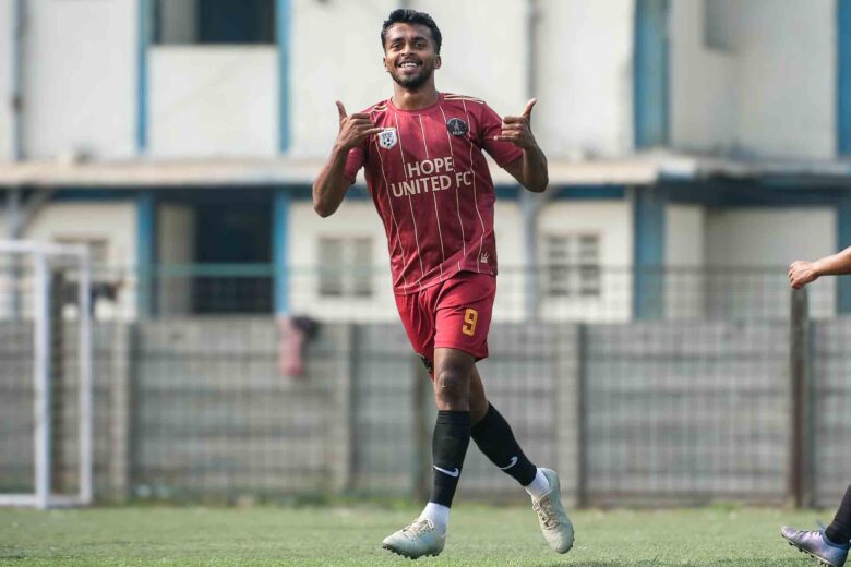 Denzil Scores in Hope United vs Sellebrity FC