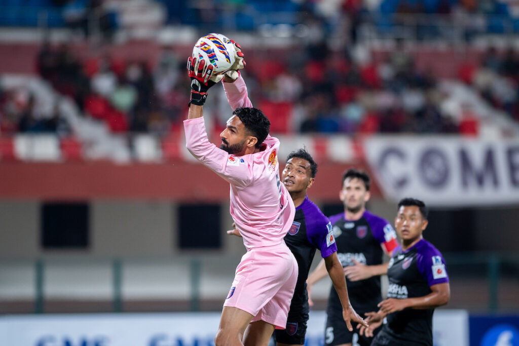 Amrinder Singh of Odisha FC during match 13 of INDIAN SUPER LEAGUE played between OFC and IKFC