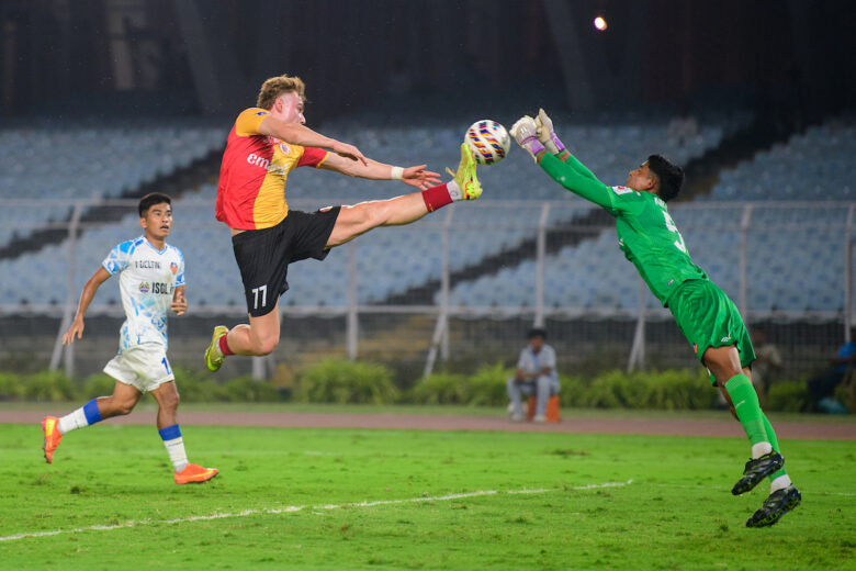 Anton Sojberg of East Bengal FCduring match 22 of INDIAN SUPER LEAGUE